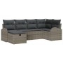 Juego de Sofás de Jardín de 6 Piezas con Cojines Gris Poliratán by , Outdoor sofas - Ref: Foro24-3359078, Price: 385,17 €, Di...