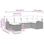 Juego de Sofás de Jardín de 6 Piezas con Cojines Gris Poliratán by , Outdoor sofas - Ref: Foro24-3359078, Price: 385,17 €, Di...