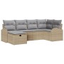 Juego de Sofá de Jardín de 6 Piezas con Cojines Beige Ratán by , Outdoor sofas - Ref: Foro24-3359079, Price: 408,70 €, Discou...