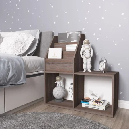 Revistero de niños madera ingeniería gris y Sonoma 71x30x78,5cm de vidaXL, Revisteros - Ref: Foro24-339519, Precio: 39,24 €, ...