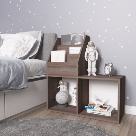 Revistero de niños madera ingeniería gris y Sonoma 71x30x78,5cm by vidaXL, Magazine racks - Ref: Foro24-339519, Price: 39,46 ...