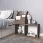 Revistero de niños madera ingeniería gris y Sonoma 71x30x78,5cm de vidaXL, Revisteros - Ref: Foro24-339519, Precio: 39,24 €, ...
