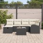 Conjunto de sofá de jardín de 7 piezas con cojines negro polirratán by , Outdoor sofas - Ref: Foro24-3359086, Price: 430,76 €...