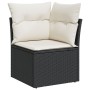 Conjunto de sofá de jardín de 7 piezas con cojines negro polirratán by , Outdoor sofas - Ref: Foro24-3359086, Price: 430,76 €...
