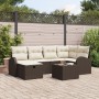 Juego de Sofás de Jardín de 7 Piezas con Cojines Marrón Poliratán von , Outdoor-Sofas - Ref: Foro24-3359087, Preis: 449,50 €,...