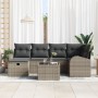 Juego de Sofá de Jardín de 7 Piezas con Cojines Gris Ratán Poliéster von , Outdoor-Sofas - Ref: Foro24-3359088, Preis: 432,35...