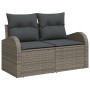 Juego de Sofá de Jardín de 7 Piezas con Cojines Gris Ratán Poliéster von , Outdoor-Sofas - Ref: Foro24-3359088, Preis: 432,35...