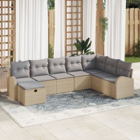 Set de Sofás de Jardín de 8 Piezas con Cojines