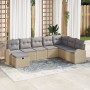 Set de Sofás de Jardín de 8 Piezas con Cojines Beige Ratán Poliéster | Foro24.es | Tu tienda online para hogar, jardín y más Foro24.es