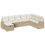 Juego de Sofá de Jardín de 8 Piezas con Cojines Beige de Ratán Poliéster von , Outdoor-Sofas - Ref: Foro24-3359130, Preis: 54...