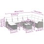 Juego de Sofá de Jardín de 9 Piezas con Cojines Marrón Poliratán by , Outdoor sofas - Ref: Foro24-3359137, Price: 576,07 €, D...