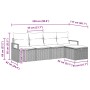 Conjunto de Sofá de Jardín de 5 Piezas con Cojines Grises, Sofá de Jardín de 2 Plazas con Cojines Grises von , Outdoor-Sofas ...