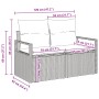 Conjunto de Sofá de Jardín de 5 Piezas con Cojines Grises, Sofá de Jardín de 2 Plazas con Cojines Grises von , Outdoor-Sofas ...