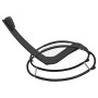 Tumbona con almohada acero y textilene negro de vidaXL, Tumbonas - Ref: Foro24-317583, Precio: 75,17 €, Descuento: %