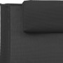 Tumbona con almohada acero y textilene negro de vidaXL, Tumbonas - Ref: Foro24-317583, Precio: 75,17 €, Descuento: %