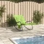 Steel and green textilene sun lounger by vidaXL, Loungers - Ref: Foro24-317594, Price: 73,94 €, Discount: %