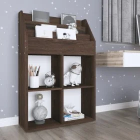Revistero de niños madera ingeniería roble ahumado 71x30x114 cm de vidaXL, Revisteros - Ref: Foro24-339534, Precio: 73,94 €, ...