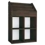 Zeitungsständer für Kinder aus Holzwerkstoff, geräucherte Eiche, 71 x 30 x 114 cm von vidaXL, Zeitschriftenständer - Ref: For...