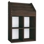 Zeitungsständer für Kinder aus Holzwerkstoff, geräucherte Eiche, 71 x 30 x 114 cm von vidaXL, Zeitschriftenständer - Ref: For...