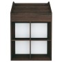 Zeitungsständer für Kinder aus Holzwerkstoff, geräucherte Eiche, 71 x 30 x 114 cm von vidaXL, Zeitschriftenständer - Ref: For...