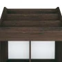 Zeitungsständer für Kinder aus Holzwerkstoff, geräucherte Eiche, 71 x 30 x 114 cm von vidaXL, Zeitschriftenständer - Ref: For...