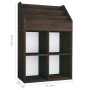 Zeitungsständer für Kinder aus Holzwerkstoff, geräucherte Eiche, 71 x 30 x 114 cm von vidaXL, Zeitschriftenständer - Ref: For...