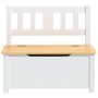 Children's storage bench MDF white and beige 60x30x55 cm by vidaXL, Baby and Toddler Furniture Sets - Ref: Foro24-10408, Pric...