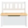 Kinder-Aufbewahrungsbank MDF weiß und beige 60x30x55 cm von vidaXL, Möbelsets für Babys und Kleinkinder - Ref: Foro24-10408, ...