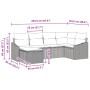 Conjunto de Sofá de Jardín de 6 Piezas con Cojines Beige de Ratán von , Outdoor-Sofas - Ref: Foro24-3359280, Preis: 418,82 €,...