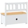 Kinder-Aufbewahrungsbank MDF weiß und beige 60x30x55 cm von vidaXL, Möbelsets für Babys und Kleinkinder - Ref: Foro24-10408, ...