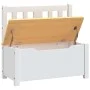 Kinder-Aufbewahrungsbank MDF weiß und beige 60x30x55 cm von vidaXL, Möbelsets für Babys und Kleinkinder - Ref: Foro24-10408, ...