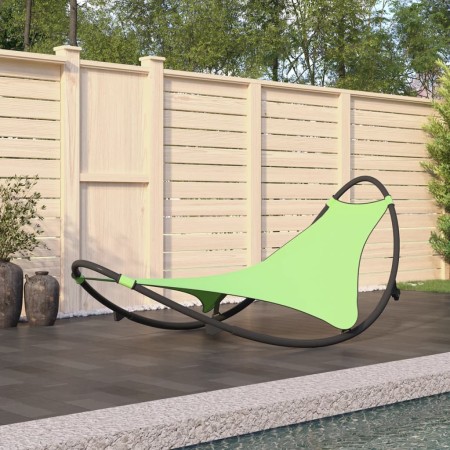 Schaukelliege mit Stahlrädern und grünem Textilene-Stoff von vidaXL, Liegen - Ref: Foro24-317606, Preis: 92,18 €, Rabatt: %