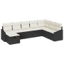 Juego de Sofás de Jardín de 8 Piezas con Cojines Ratán Poliéster Negro by , Outdoor sofas - Ref: Foro24-3359326, Price: 464,1...