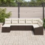 Juego de Sofá de Jardín de 8 Piezas con Cojines en Ratán Poliéster Marrón by , Outdoor sofas - Ref: Foro24-3359327, Price: 52...
