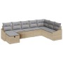 Conjunto de Sofá de Jardín de 8 Piezas con Cojines Ratán Poli Beige by , Outdoor sofas - Ref: Foro24-3359329, Price: 495,00 €...