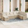 Juego de Sofá de Jardín de 8 Piezas con Cojines Ratán Poliéster Beige von , Outdoor-Sofas - Ref: Foro24-3359330, Preis: 538,6...