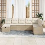 Juego de Sofá de Jardín de 8 Piezas con Cojines Ratán Poliéster Beige von , Outdoor-Sofas - Ref: Foro24-3359330, Preis: 538,6...