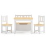Mesa y sillas infantiles 4 piezas MDF blanco y beige by vidaXL, Baby and Toddler Furniture Sets - Ref: Foro24-10412, Price: 1...