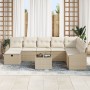 Juego de Sofás de Jardín de 9 Piezas con Cojines Beige Ratán by , Outdoor sofas - Ref: Foro24-3359340, Price: 590,42 €, Disco...