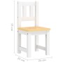 Mesa y sillas infantiles 4 piezas MDF blanco y beige by vidaXL, Baby and Toddler Furniture Sets - Ref: Foro24-10412, Price: 1...