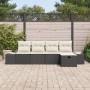 Juego de Sofá de Jardín de 5 Piezas con Cojines Negro Poliratán von , Outdoor-Sofas - Ref: Foro24-3359356, Preis: 329,77 €, R...