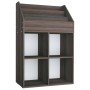 Revistero de niños madera ingeniería gris y Sonoma 71x30x114 cm by vidaXL, Magazine racks - Ref: Foro24-339533, Price: 83,70 ...
