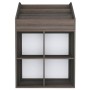 Revistero de niños madera ingeniería gris y Sonoma 71x30x114 cm by vidaXL, Magazine racks - Ref: Foro24-339533, Price: 83,70 ...