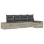 Juego de Sofá de Jardín de 5 Piezas con Cojines Gris Claro Polirratán by , Outdoor sofas - Ref: Foro24-3359361, Price: 340,12...