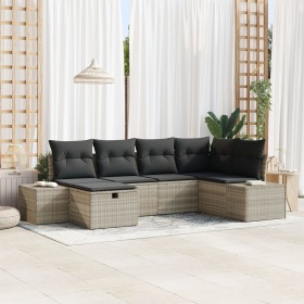 Conjunto de Sofá de Jardín de 6 Piezas con