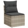 Conjunto de Sofá de Jardín de 6 Piezas con Cojines Gris Claro de Ratán Poliéster by , Outdoor sofas - Ref: Foro24-3359381, Pr...