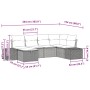 Conjunto de Sofá de Jardín de 6 Piezas con Cojines Gris Claro de Ratán Poliéster by , Outdoor sofas - Ref: Foro24-3359381, Pr...