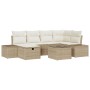 Juego de Sofá de Jardín de 7 Piezas con Cojines Beige Ratán by , Outdoor sofas - Ref: Foro24-3359390, Price: 488,26 €, Discou...