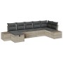 Conjunto de Sofá de Jardín de 7 Piezas con Cojines Gris Claro Poliratán by , Outdoor sofas - Ref: Foro24-3359401, Price: 510,...