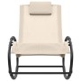 Tumbona con almohada acero y textilene crema de vidaXL, Tumbonas - Ref: Foro24-317585, Precio: 61,90 €, Descuento: %
